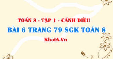 Bài 6 trang 79 SGK Toán 8 tập 1 Cánh Diều